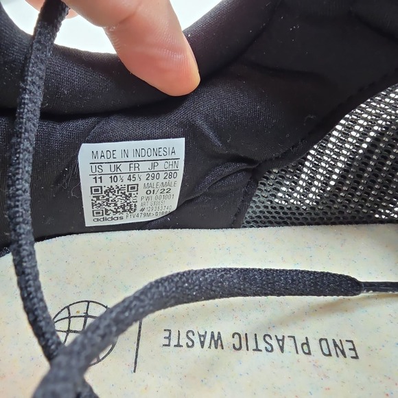 Adidas Racer TR21 Men's Running Shoes Black White with Yellow Accent Size 11 - Picture 12 of 13